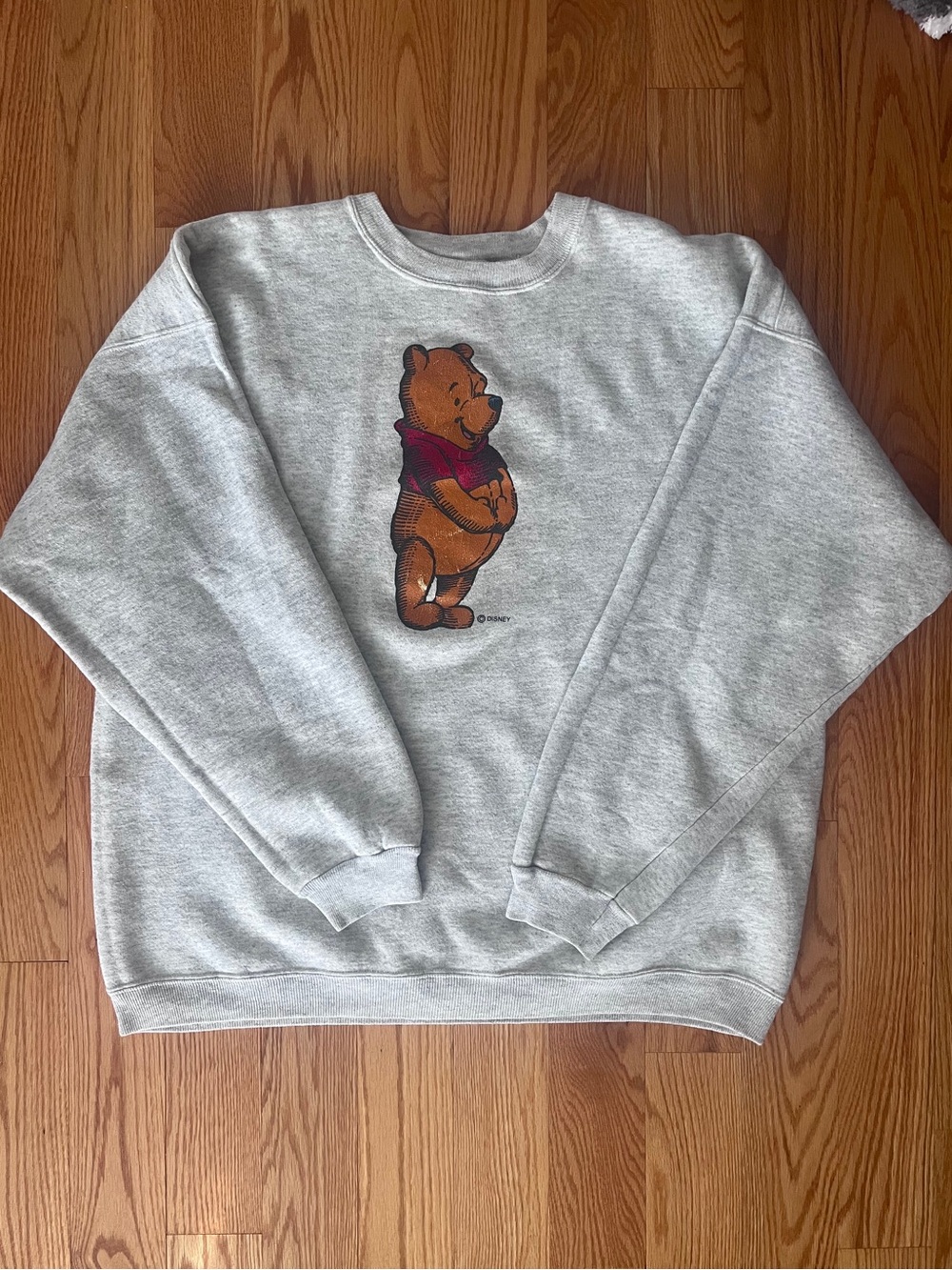 Vintage Hanes Winnie The Pooh Crewneck Raglan Grey Sweatshirt